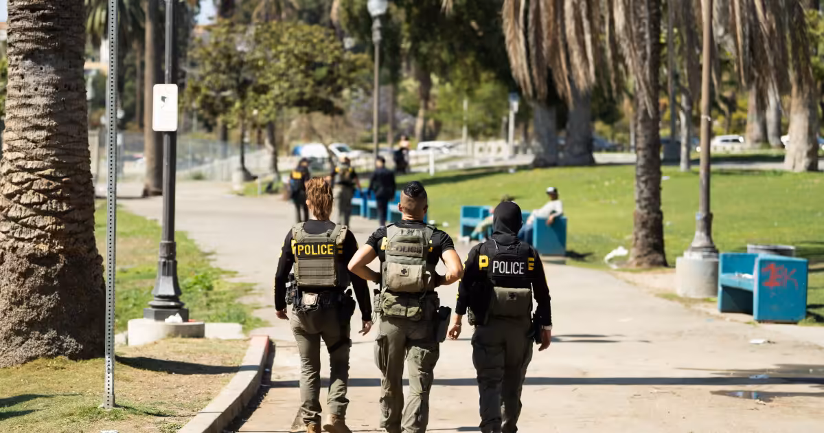 A fence, ICE raids and drug arrests: How LA’s approach to MacArthur Park transformed in a year
