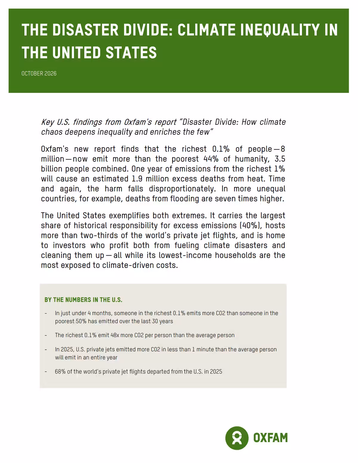 The Disaster Divide: Climate Inequality in the United States